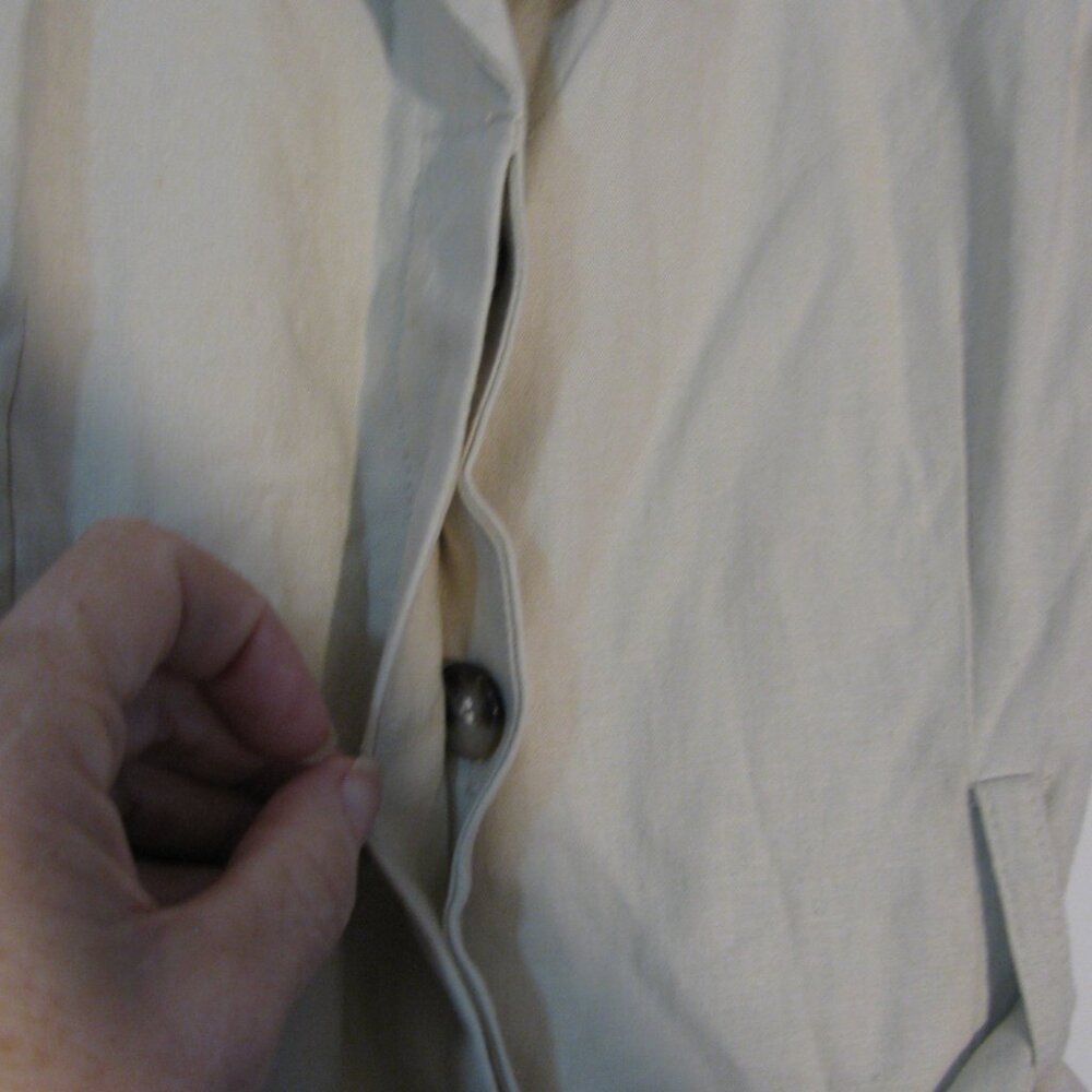 Alex Marie Sand Tan Romper Sz 4 NWT $129 Button Up One Piece Shorts Linen Blend - Picture 4 of 7